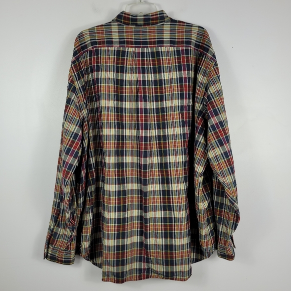 Ralph Lauren Bleeding Madras Plaid Men's Button Down Shirt 3XB - Picture 5 of 7